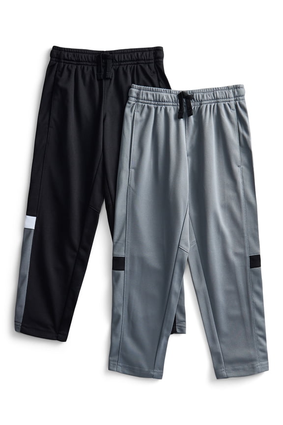 Boys Active Training Pants, 2-Pack, Sizes 4-18 & Husky
