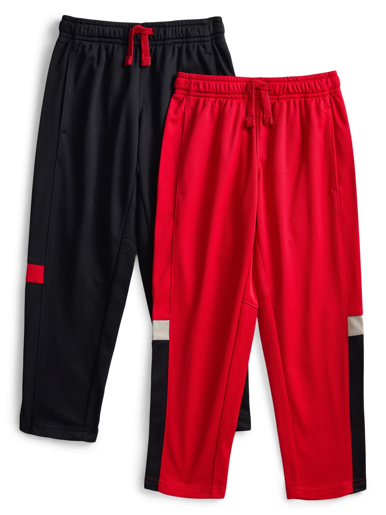 Athletic Works Boys Active Training Pants, 2-Pack, Sizes 4-18 & Husky