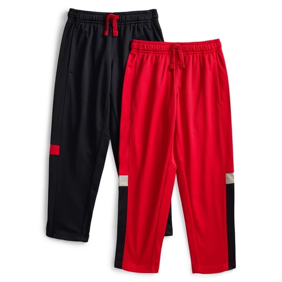 Athletic Works Boys Active Training Pants, 2-Pack, Sizes 4-18 & Husky