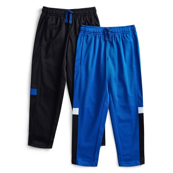 Athletic Works Boys Active Training Pants, 2-Pack, Sizes 4-18 & Husky