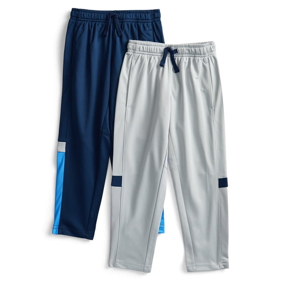 Athletic Works Boys Active Training Pants, 2-Pack, Sizes 4-18 & Husky