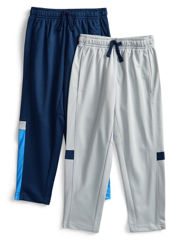 Boys Active Training Pants, 2-Pack, Sizes 4-18 & Husky
