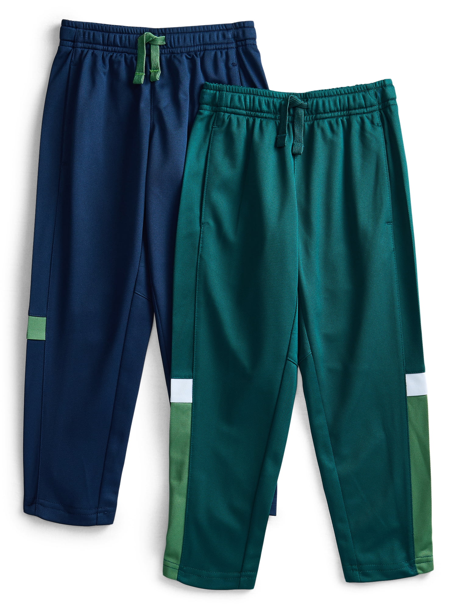 Athletic Works Boys Active Training Pants, 2-Pack, Sizes 4-18 & Husky