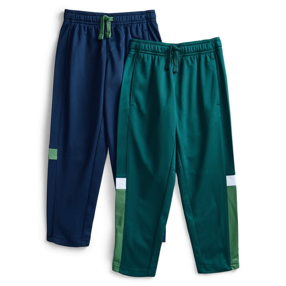 Athletic Works Boys Active Training Pants, 2-Pack, Sizes 4-18 & Husky