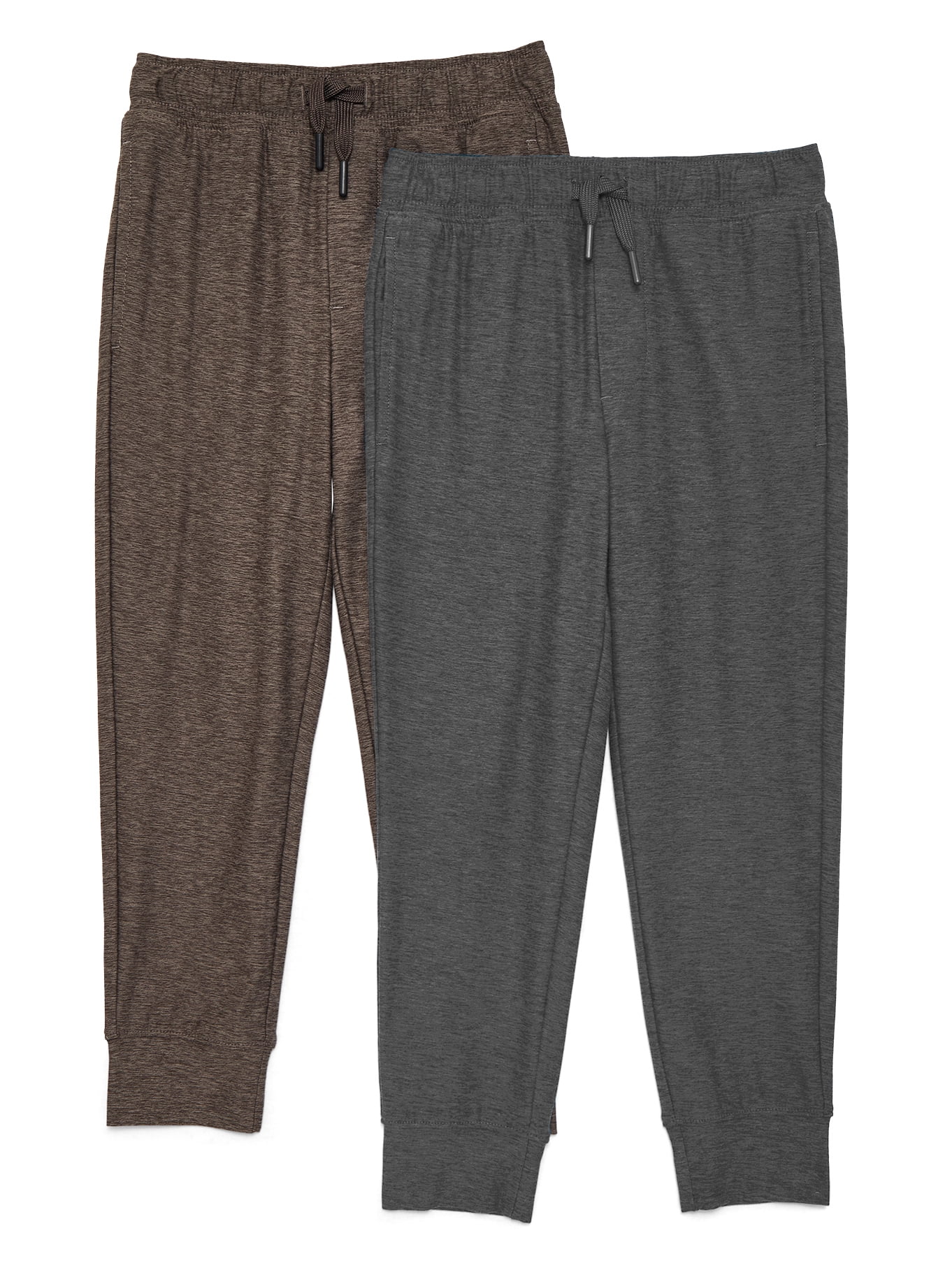 Athletic Works Boys ButterCore Joggers, 2-Pack, Sizes 4-18