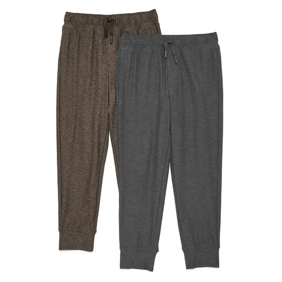 Athletic Works Boys ButterCore Joggers, 2-Pack, Sizes 4-18