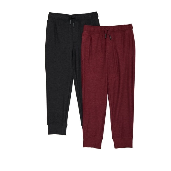 Athletic Works Boys ButterCore Joggers, 2-Pack, Sizes 4-18