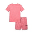 thumbnail image 1 of Athletic Works Boys ButterCore Tee and Shorts Set, 2-Piece, Sizes 4-18, 1 of 3