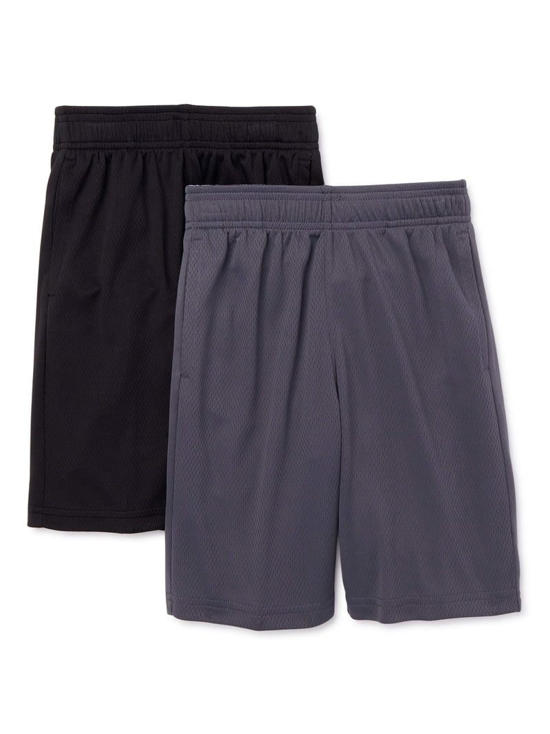 Athletic Works Boys Core DriWorks 2-Pack Shorts, Sizes 4-18