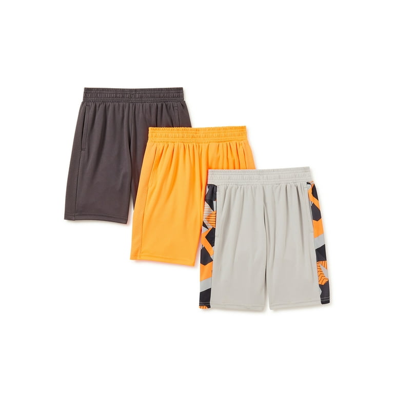Athletic Works Boys Core Performance 3 Pack Shorts Sizes 4 18