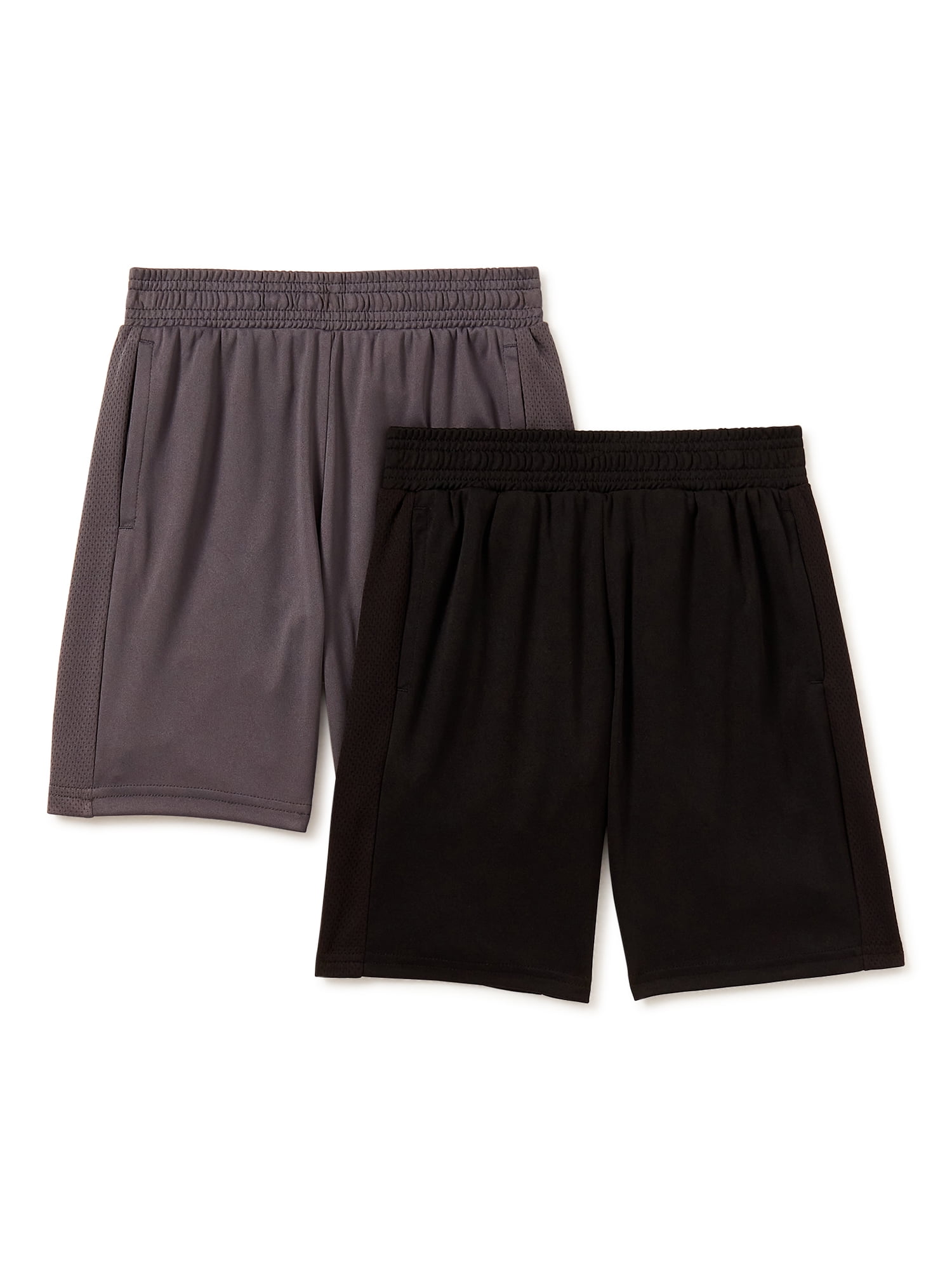 Athletic Works Boys Core Performance Shorts, Sizes 418 & Husky, 2Pack