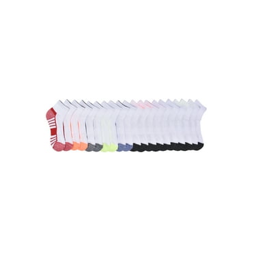 Athletic Works Boys Cushioned Ankle Socks, 10-Pack S (4-8.5) - L (3-9)