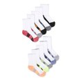 Athletic Works Boys Cushioned Crew Socks, 10Pack S (48.5) L (39