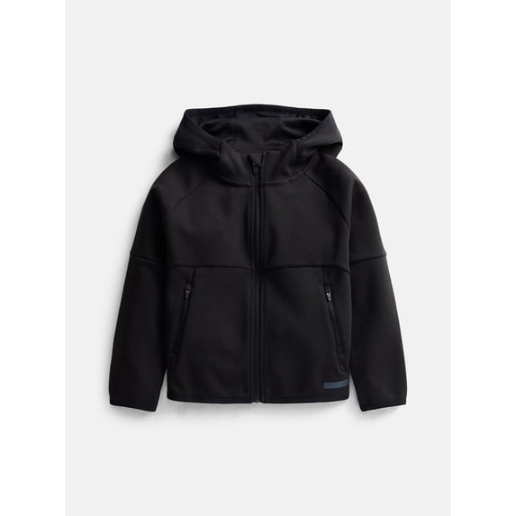 Athletic Works Boys' Double Knit Zip Front Jacket with Hood, Sizes 4-18 & Husky