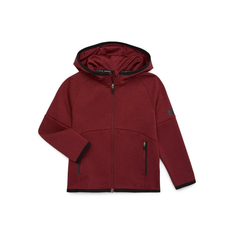 Athletic Works Boys Full-Zip Double Knit Performance Jacket