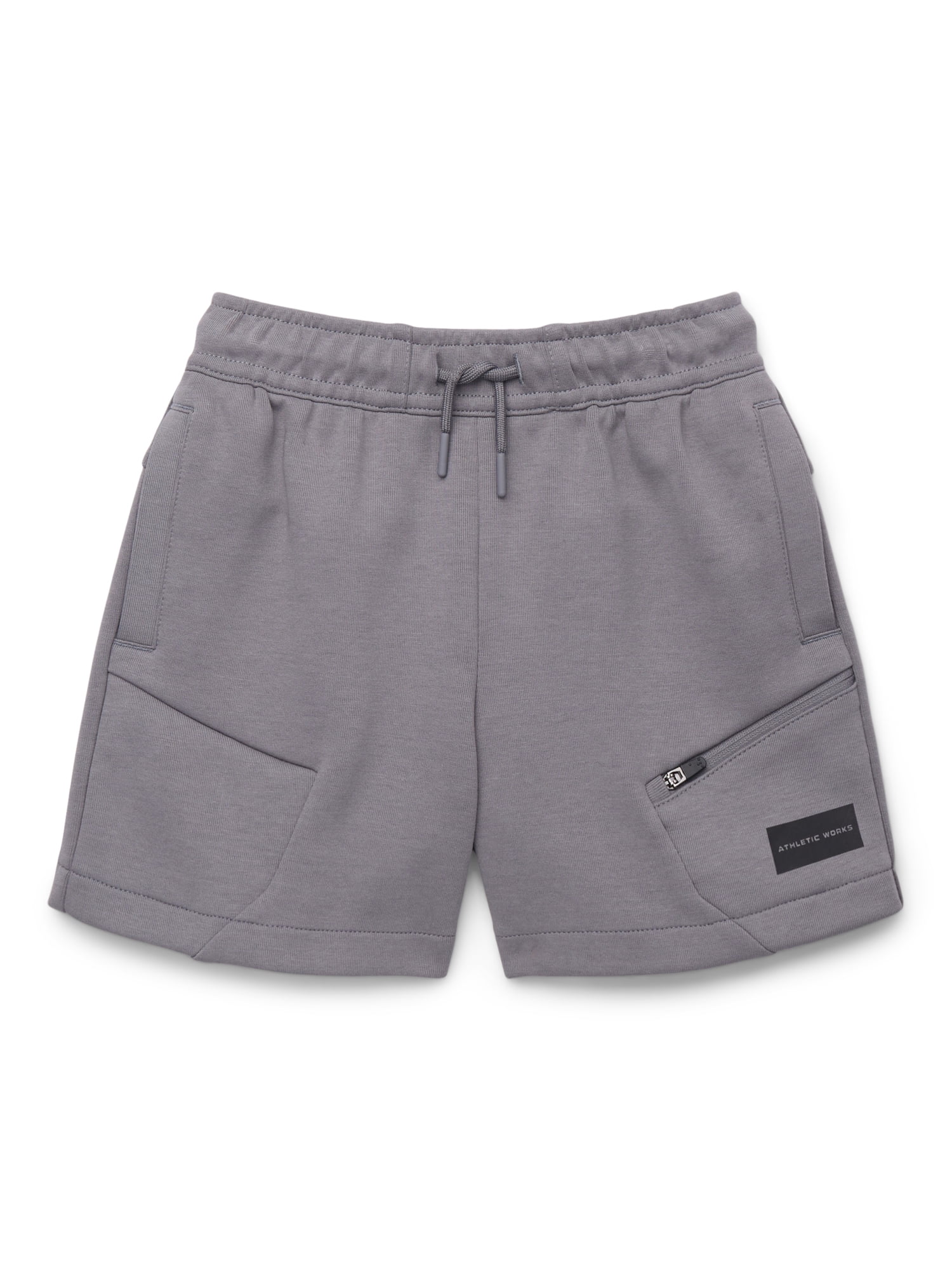 Athletic Works Boys Double Knit Performance Shorts, Sizes 4-18 & Husky