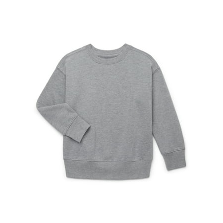 Athletic Works Boys Fleece Crew Neck Sweatshirt, Sizes 4-18 & Husky