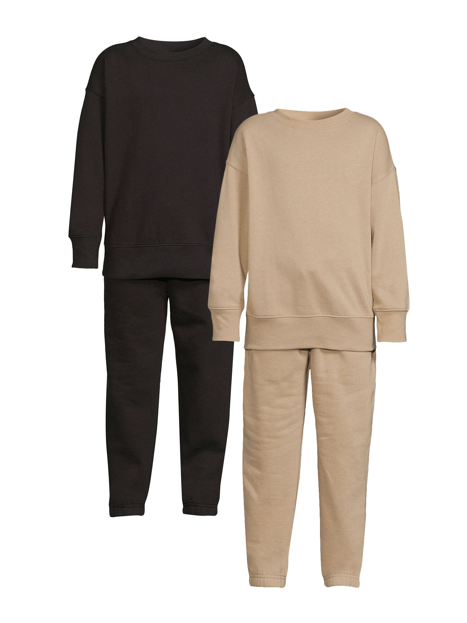 Athletic Works Boys Fleece Sweatshirt and Joggers 4 Piece Set Sizes 4 18 Husky Walmart