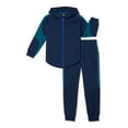 thumbnail image 1 of Athletic Works Boys Full Zip Hoodie and Sweatpants Performance Set, 2-Piece, Sizes 4-18 & Husky, 1 of 3