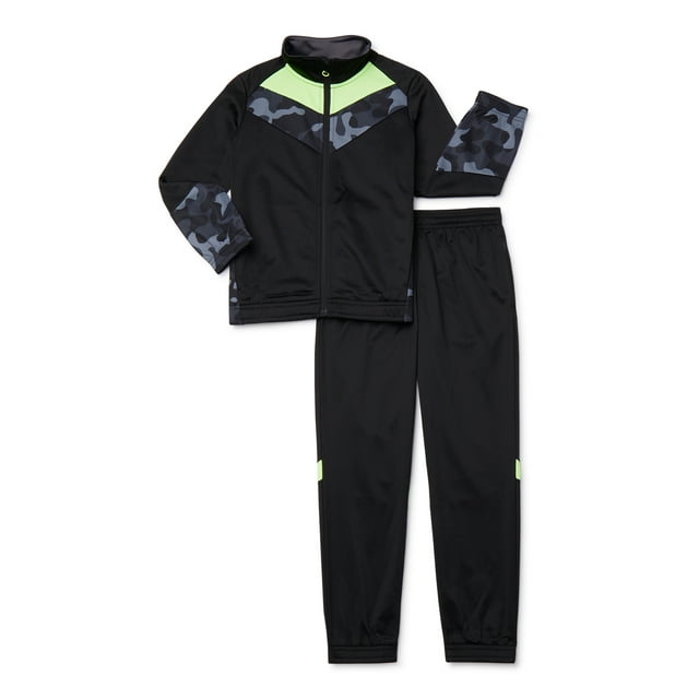 Athletic Works Boys Full Zip Jacket and Joggers 2-Piece Tracksuit, Sizes 4-16
