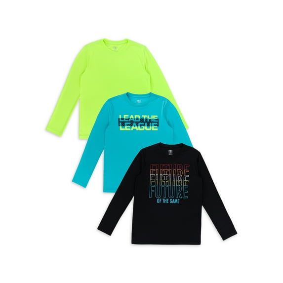 Athletic Works Boys Graphic 3-Pack Shirts, Sizes 4-18 & Husky