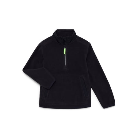 Athletic Works Boys Half Zip Microfleece Pullover, Sizes 4-18 & Husky