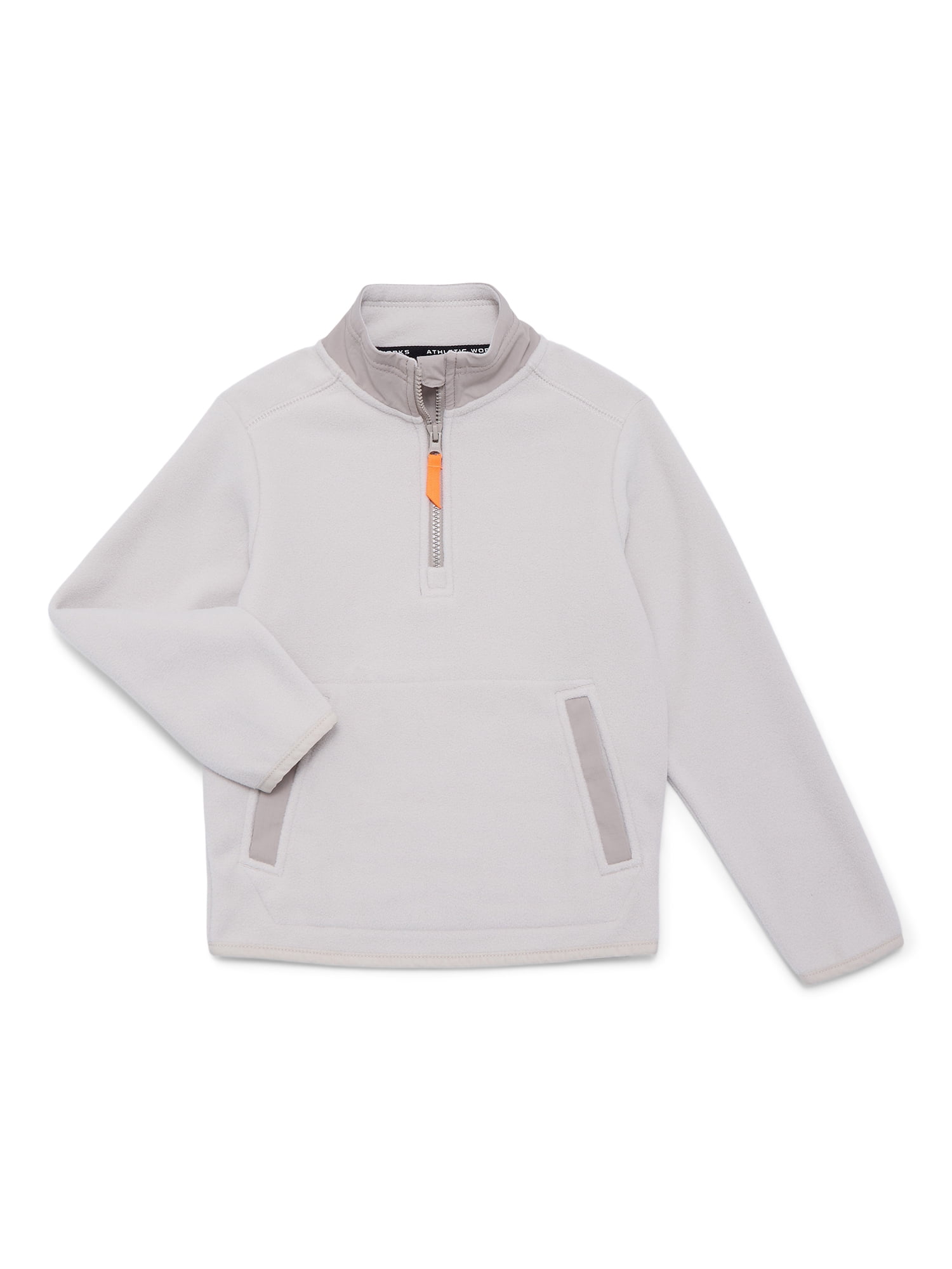 Athletic Works Boys Half Zip Microfleece Pullover, Sizes 4-18 & Husky