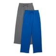thumbnail image 1 of Athletic Works Boys Jersey Knit Open Bottom Pants, 2-Pack, Sizes 4-18 & Husky, 1 of 3