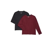 Athletic Works Boys ButterCore Tee with Long Sleeves, 2-Pack, Sizes 4-18