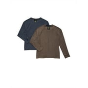 Athletic Works Boys ButterCore Tee with Long Sleeves, 2-Pack, Sizes 4-18