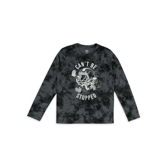 Athletic Works Boys Long Sleeve Graphic T-Shirt, Sizes 4-18 & Husky