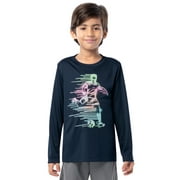 Athletic Works Boys Long Sleeve Graphic T-Shirt, Sizes 4-18 & Husky