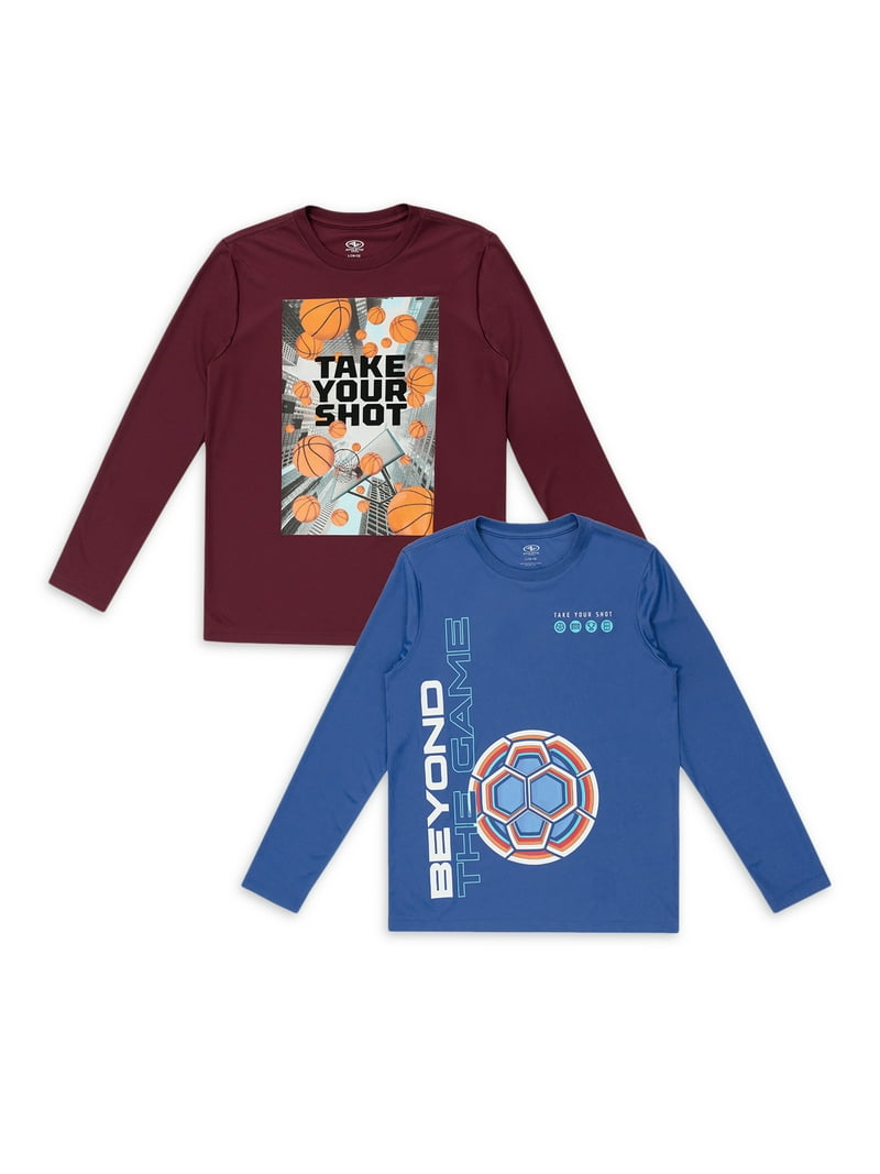 Athletic Works Boys Long Sleeve Graphic T-shirt - Walmart.com