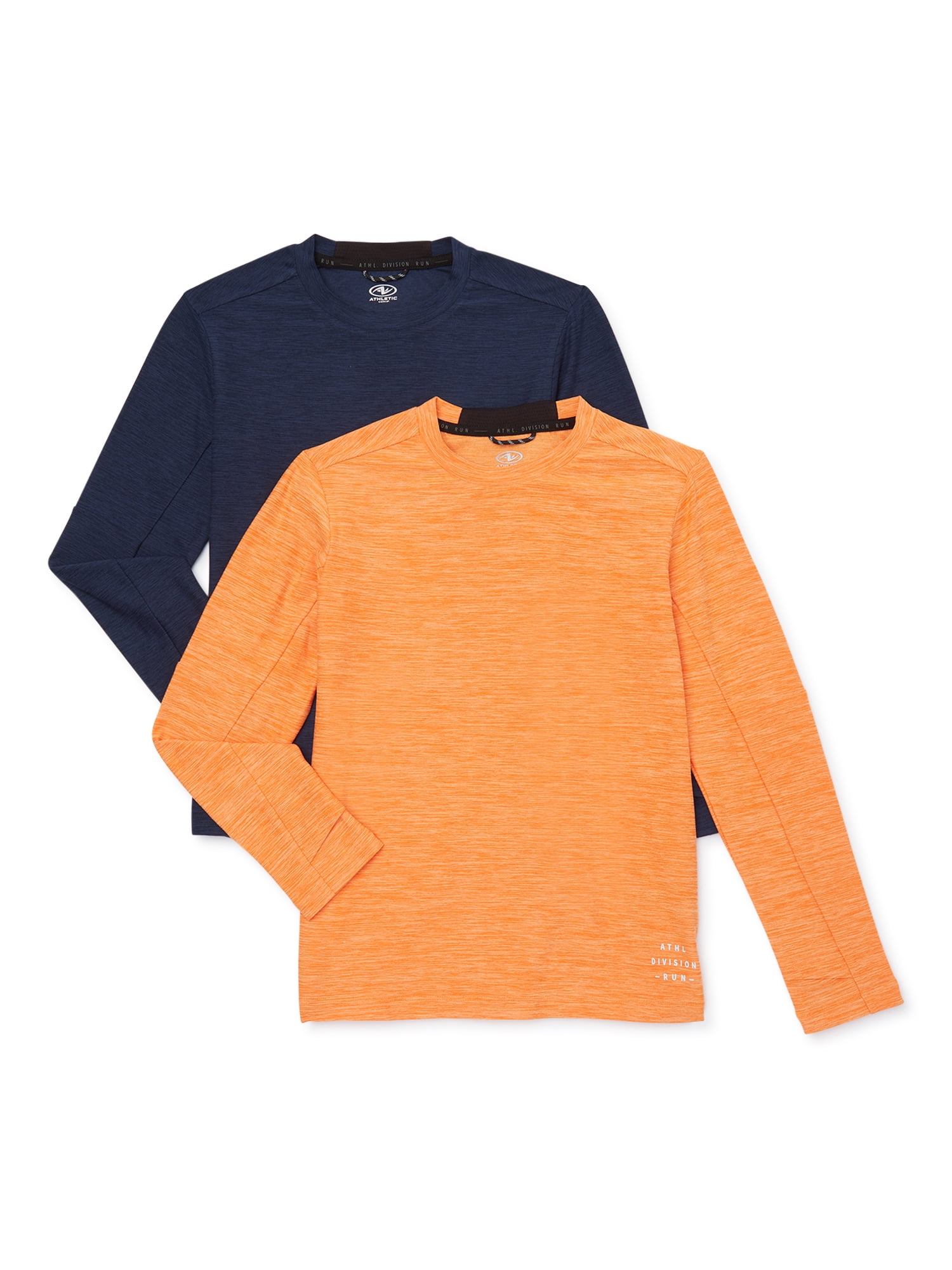 Athletic Works Boys Long Sleeve Top, 2-Pack, Sizes 4-18 & Husky ...