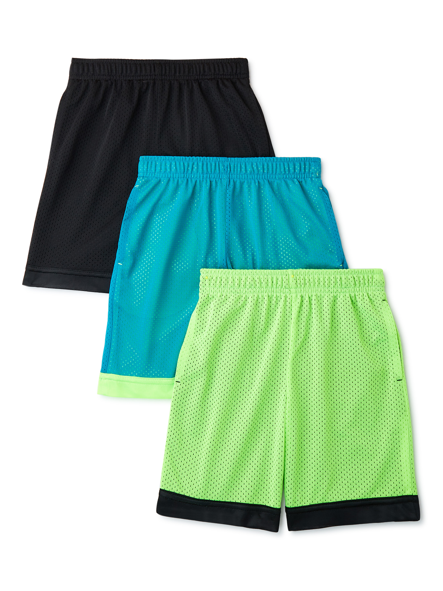 Athletic Works Boys Mesh Shorts, 3-Pack, Sizes 4-18 & Husky - image 1 of 4