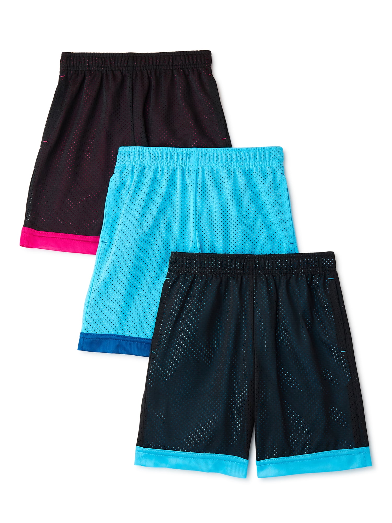 Athletic Works Boys Mesh Shorts, 3-Pack, Sizes 4-18 & Husky 