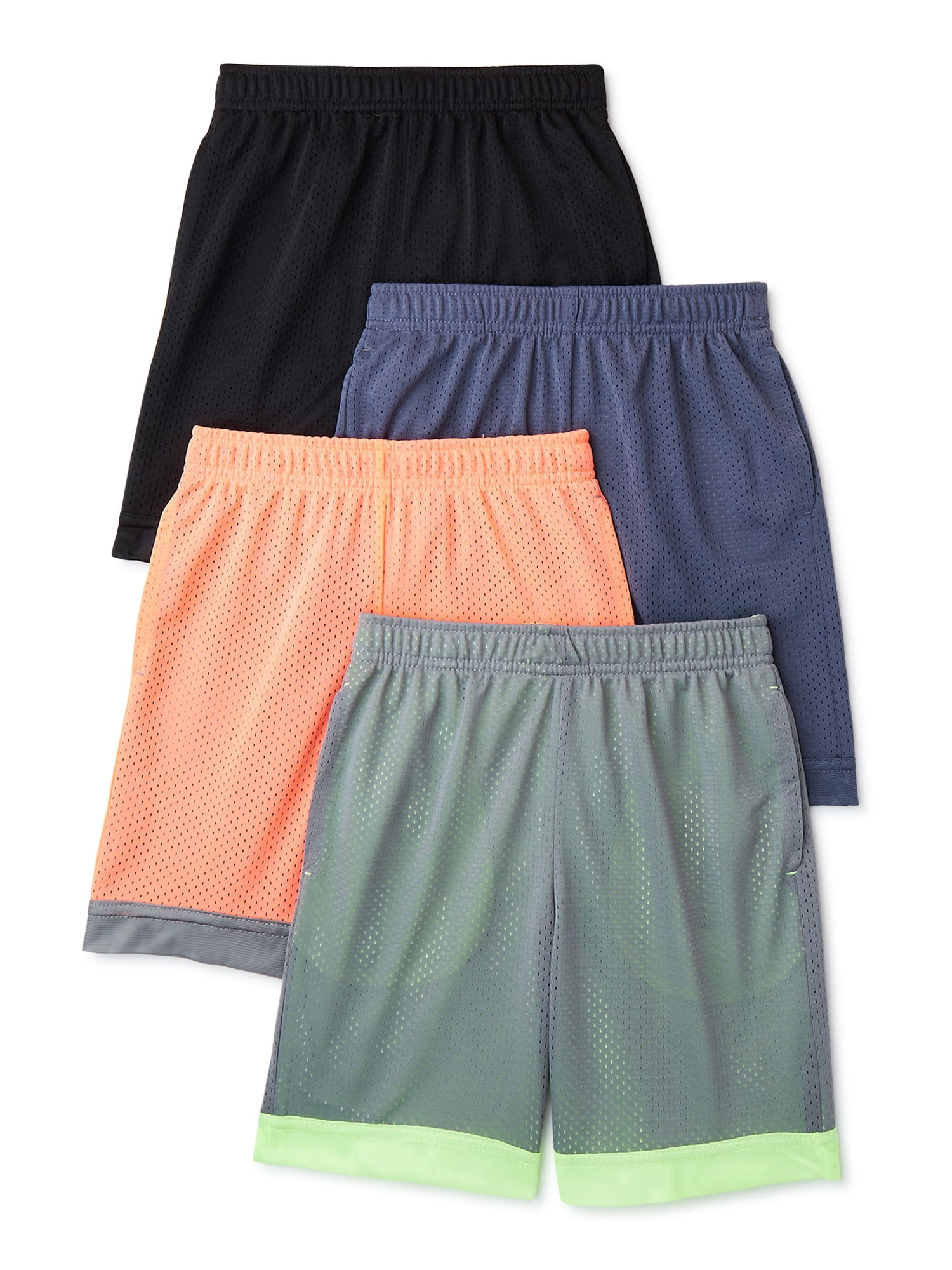 Athletic Works Boys Mesh Shorts, 4-Pack, Sizes 4-18 & Husky - Walmart.com
