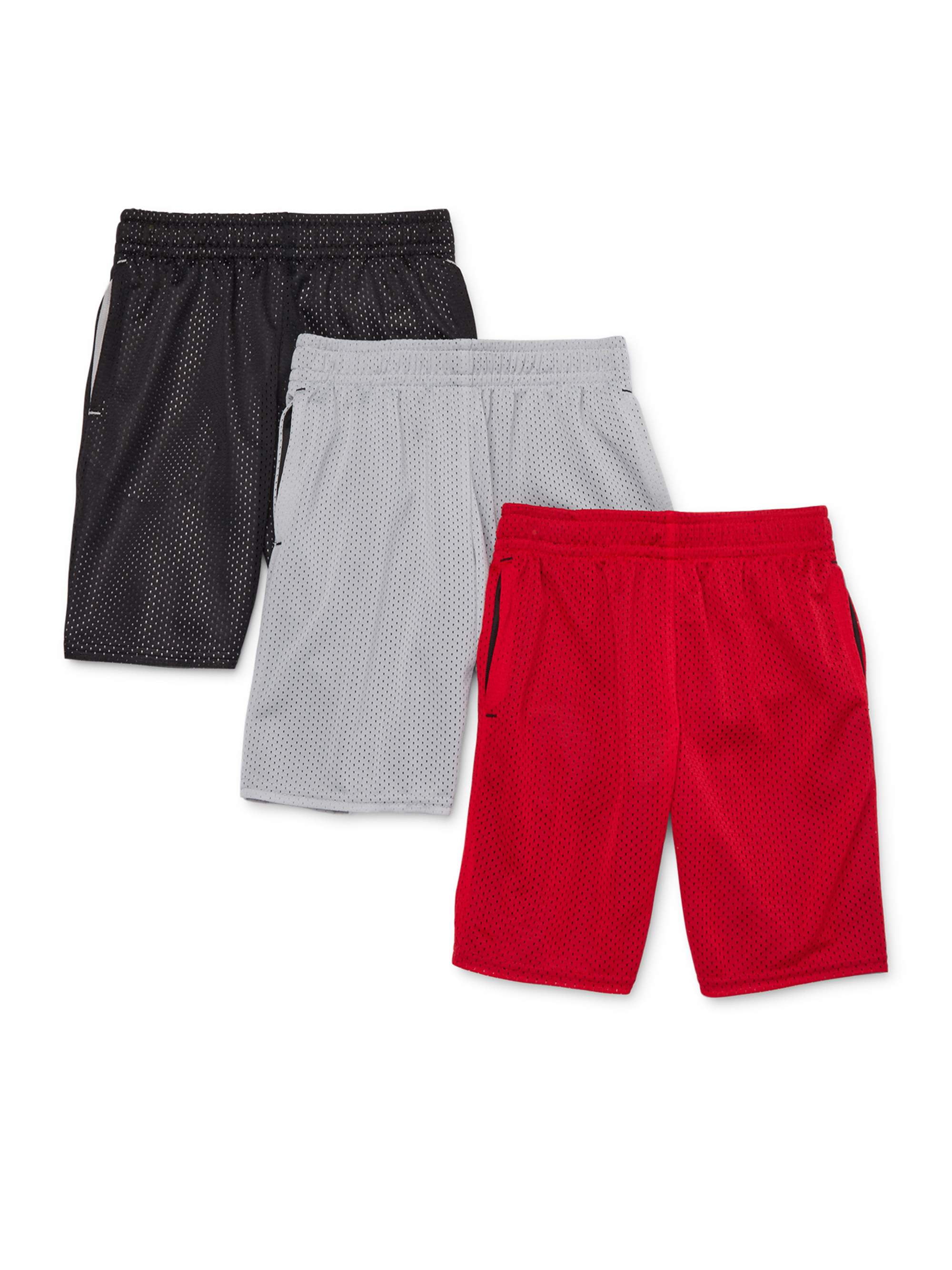 Athletic Works Boys Mesh Shorts, Sizes 4-18 & Husky