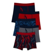 Athletic Works Boys Performance Boxer Brief Underwear, 5-Pack, Sizes S-XL
