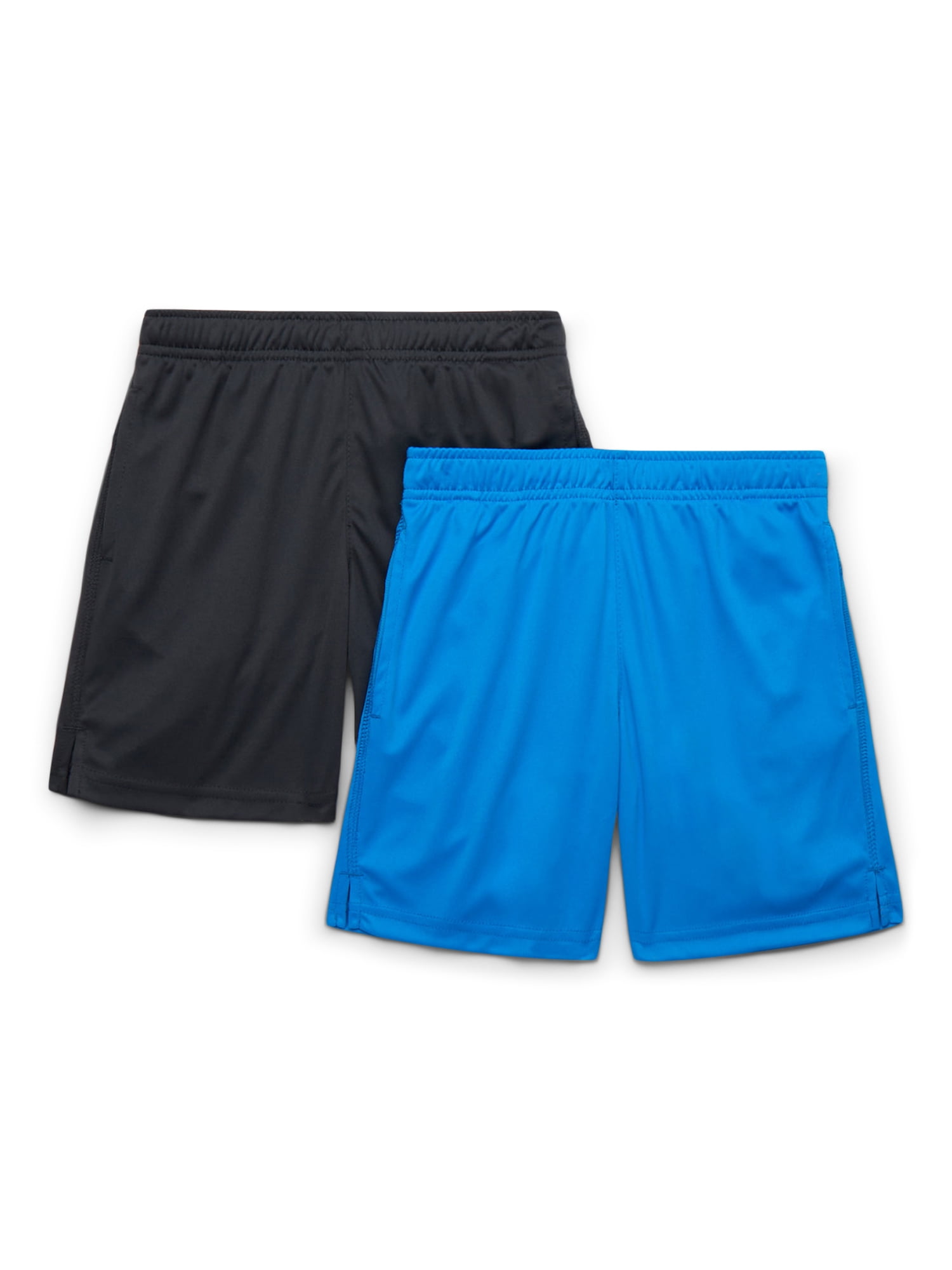 Athletic Works Boys Core Performance Shorts, 2-Pack, Sizes 4-18 & Husky