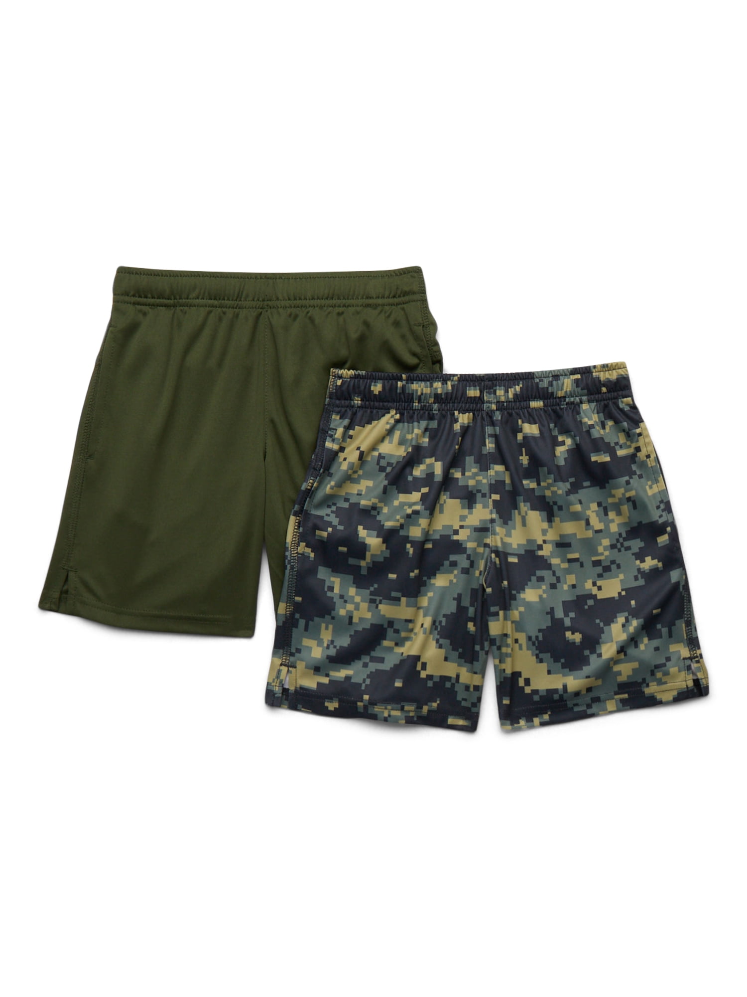 Athletic Works Boys Core Performance Shorts, 2-Pack, Sizes 4-18 & Husky