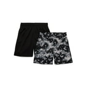 ATHLETIC WORKS Boys Performance Shorts, 2-Pack, Sizes 4-18 & Husky