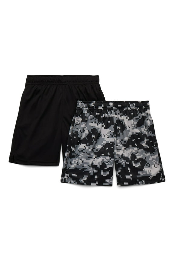 Boys Performance Shorts, 2-Pack, Sizes 4-18 & Husky