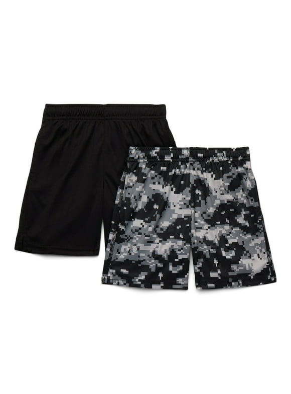 Boys Performance Shorts, 2-Pack, Sizes 4-18 & Husky