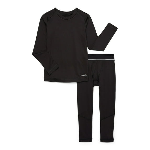 Athletic Works Boys Performance Top and Leggings Set, 2 Piece, Sizes 4-18 & Husky