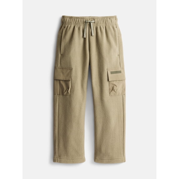 Athletic Works Boys' Fleece Cargo Pants, Sizes 4-18 & Husky