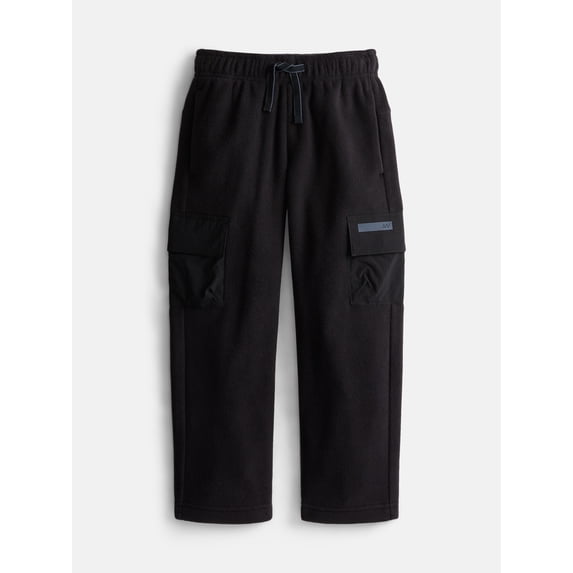 Athletic Works Boys' Fleece Cargo Pants, Sizes 4-18 & Husky