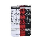 Athletic Works Boys Printed Crew Socks, 3-Pack Sock Shoe Size (4-8.5) - L (3-9)