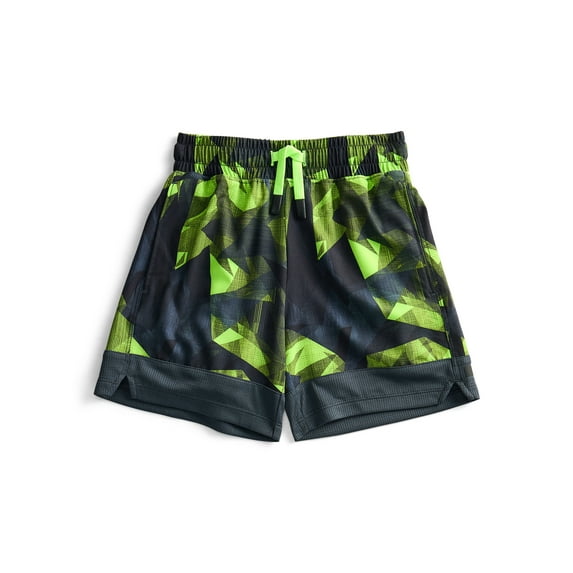 Athletic Works Boys' Print Performance Shorts, Sizes 4-18 & Husky
