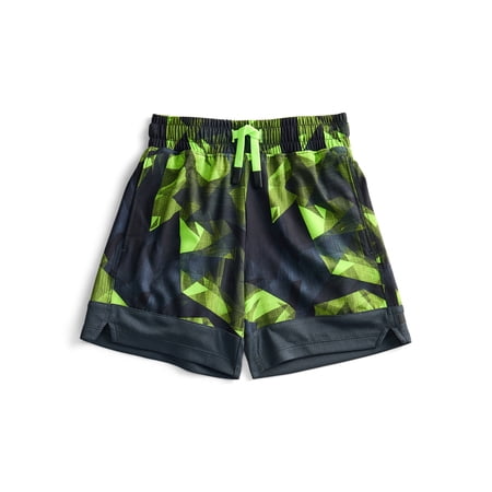 Athletic Works Boys' Print Performance Shorts, Sizes 4-18 & Husky